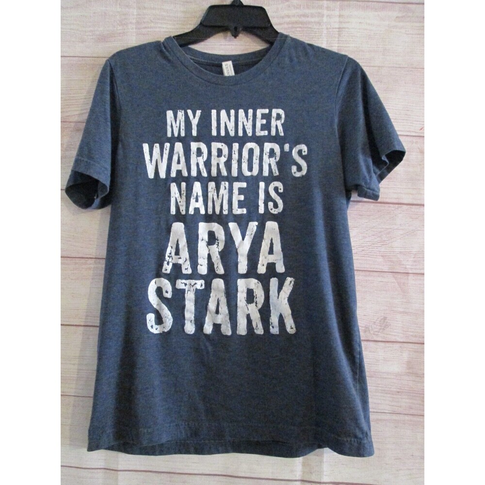 Game of Thrones T-Shirt Women's Medium Arya Stark Warrior Bella-Canvas T-Shirt